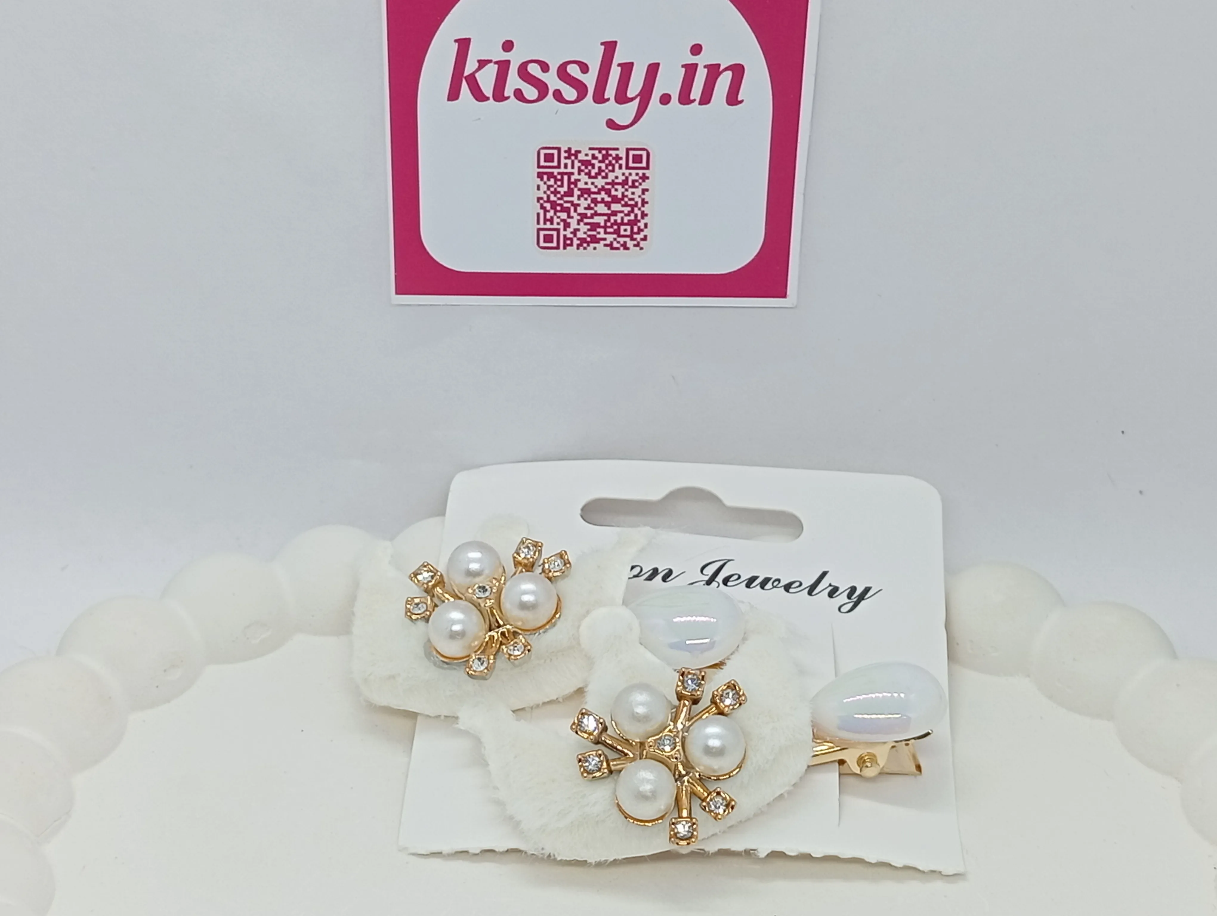 Pearl and Crystal Hair Clips