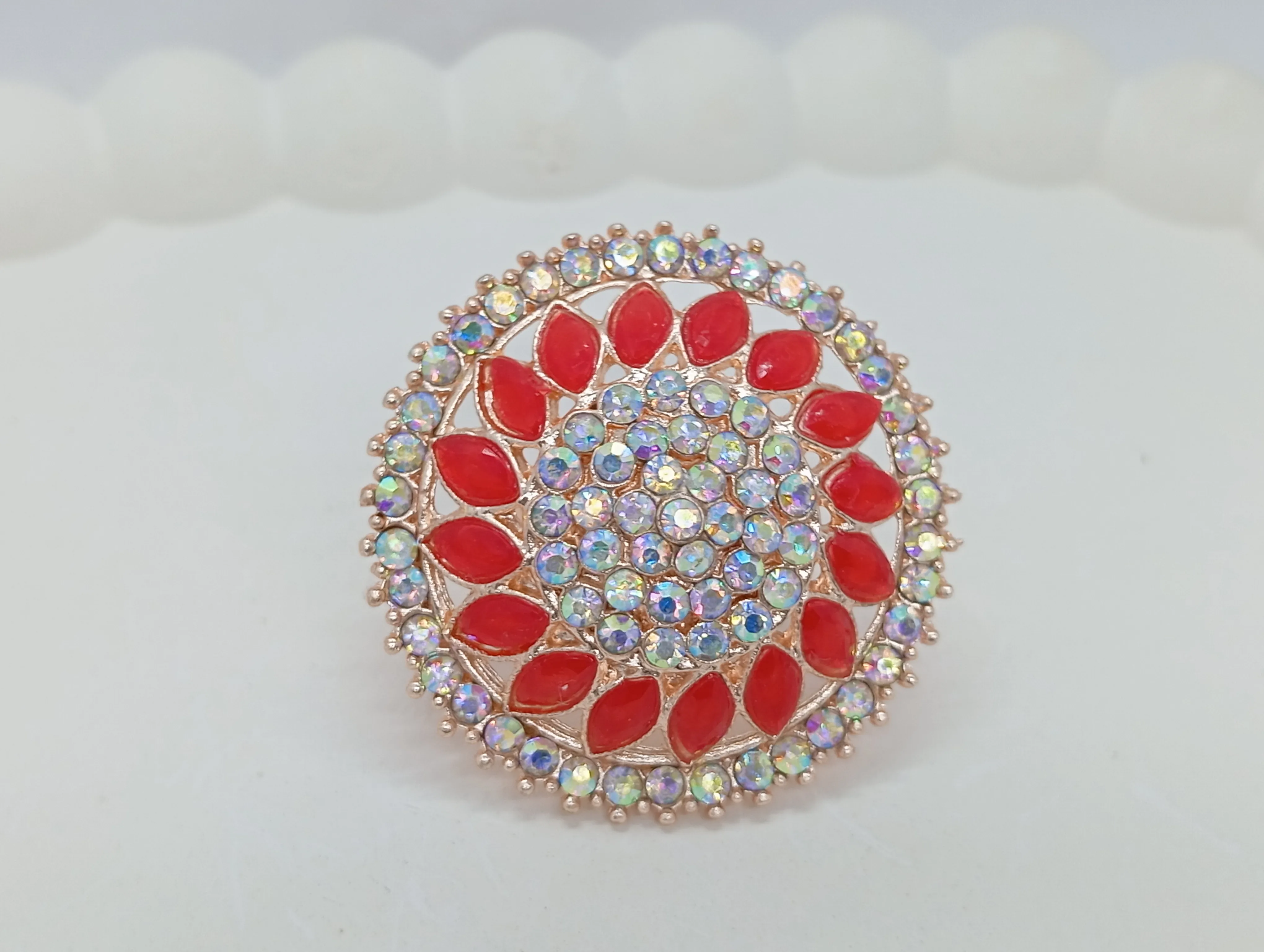 Red Stone Studded Ring