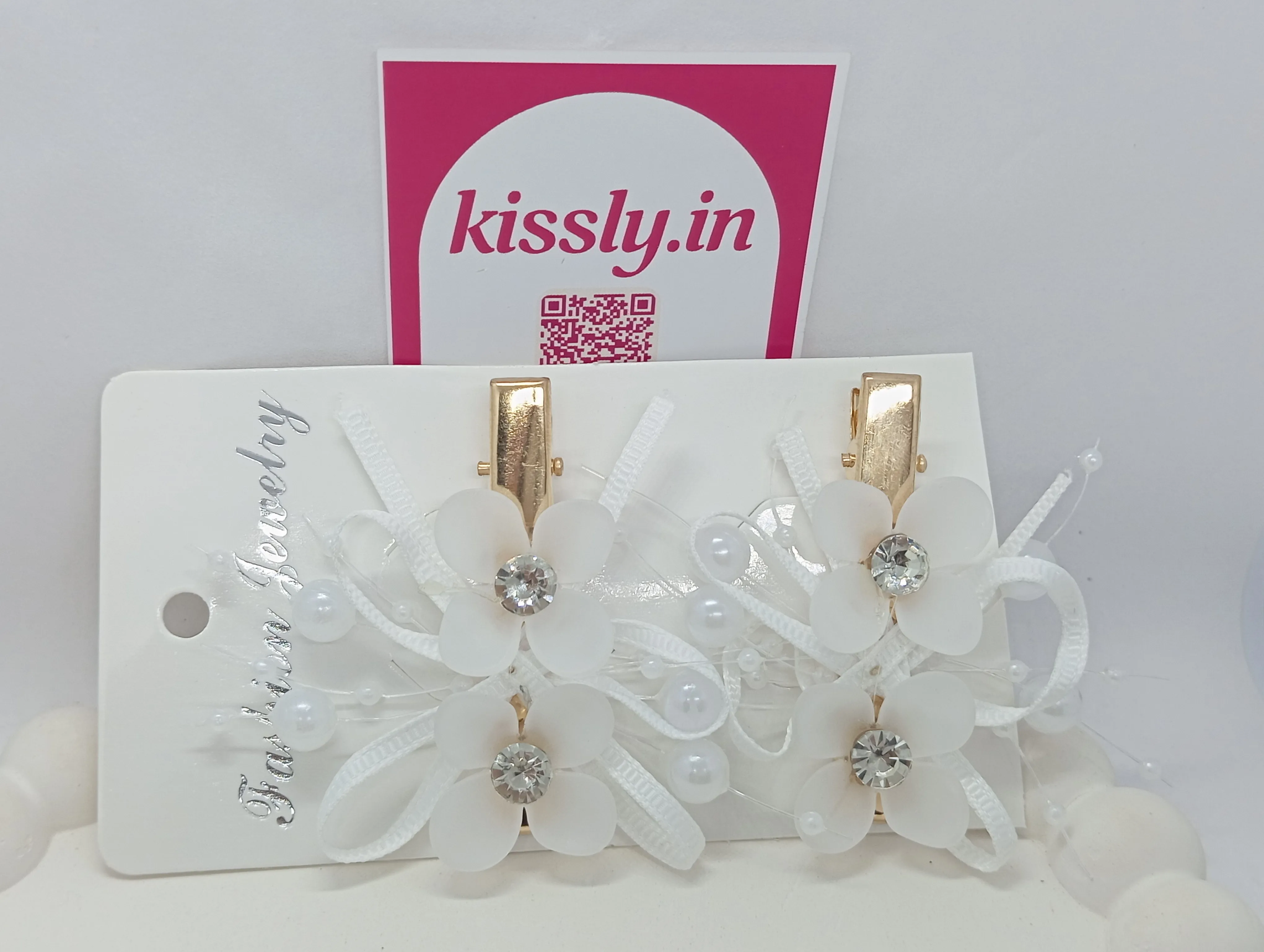 Floral Crystal Hair Clips