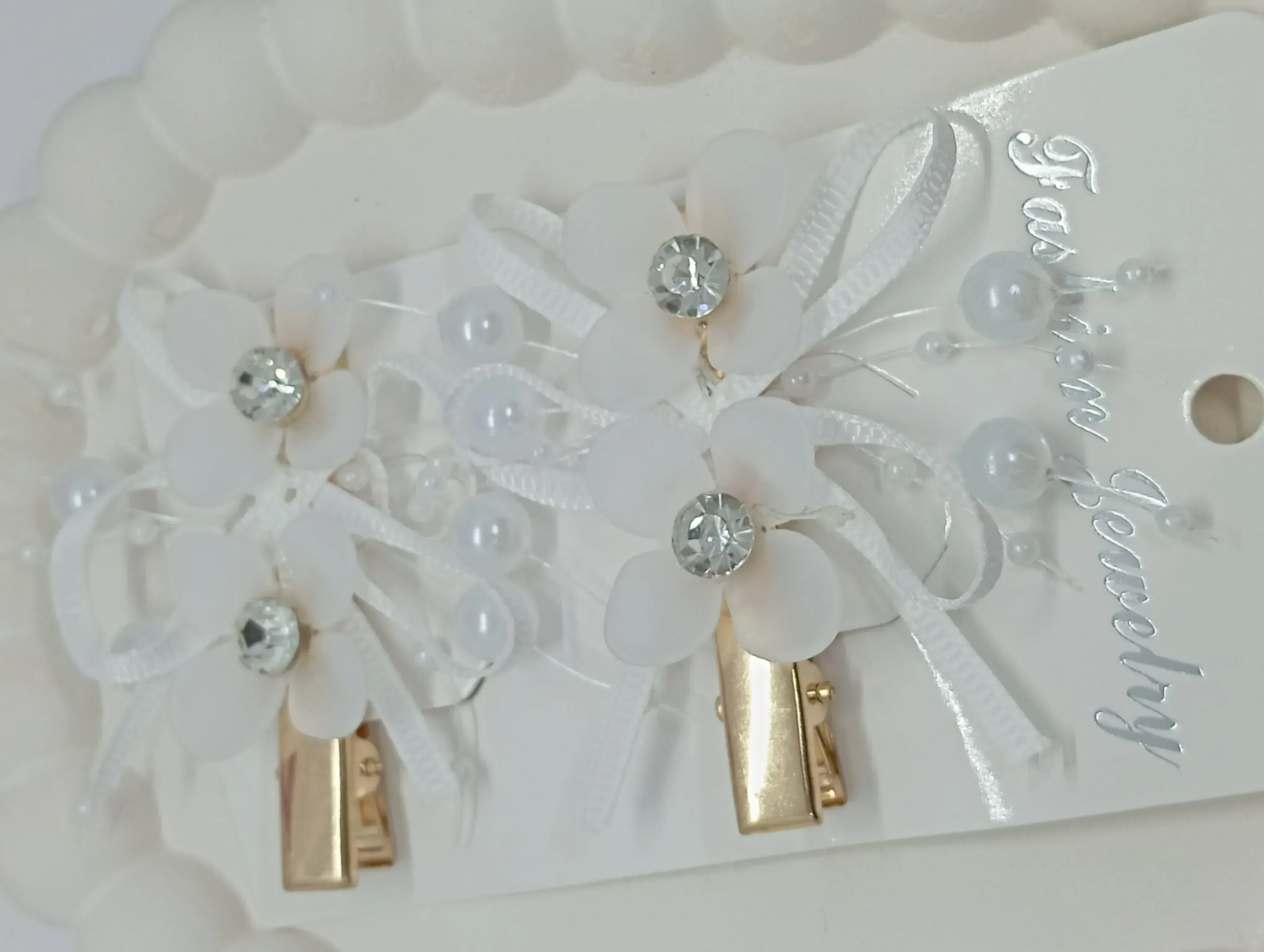 Floral Crystal Hair Clips