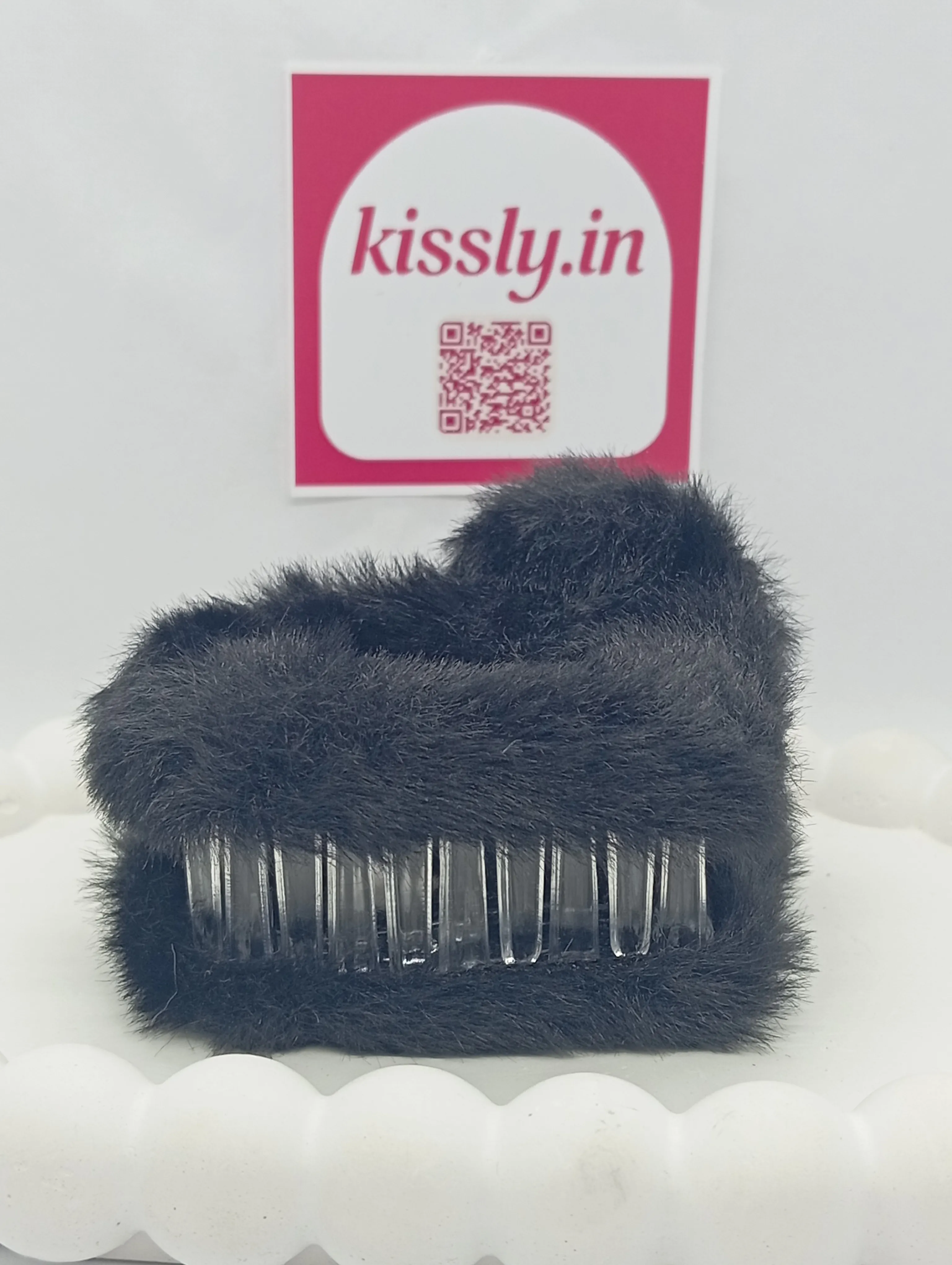 Faux Fur Hair Claw Clip
