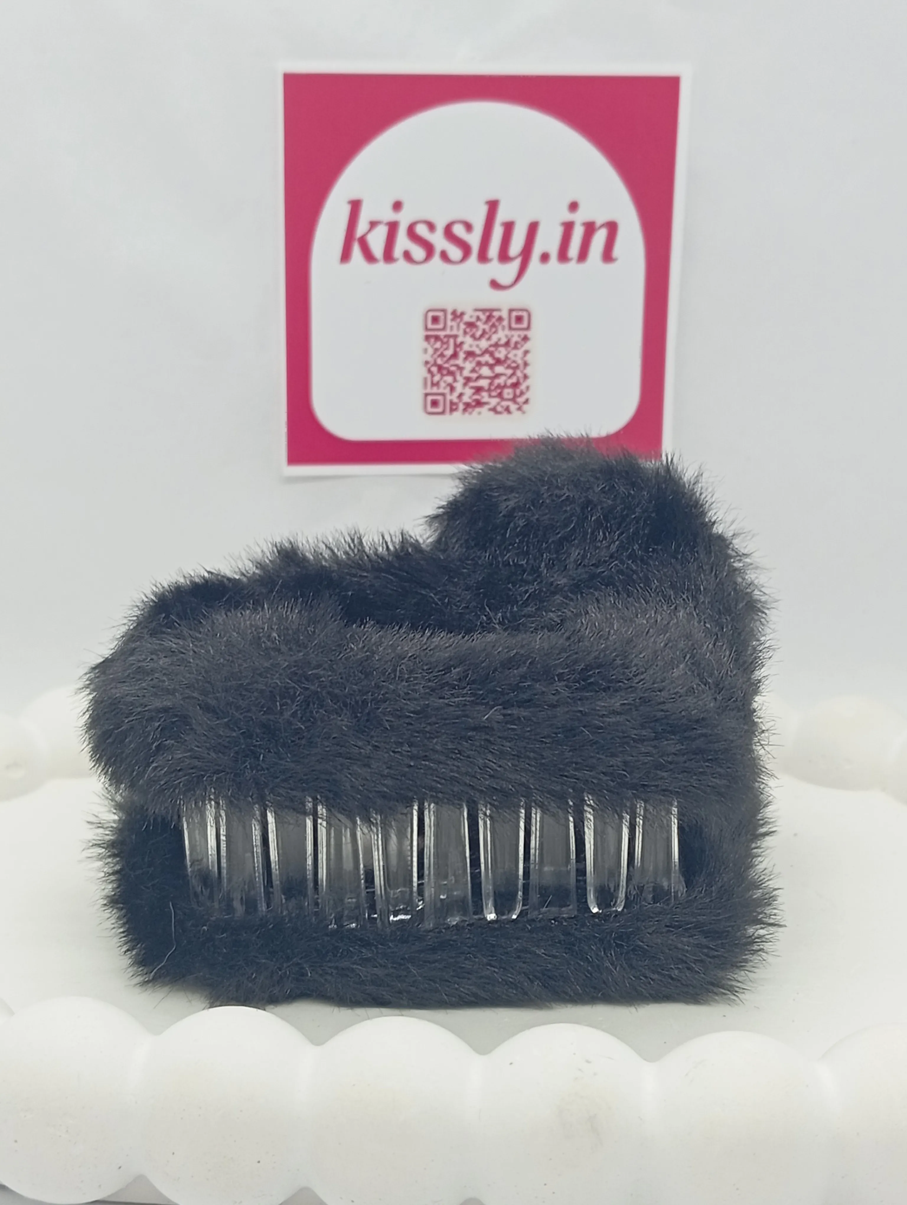 Faux Fur Hair Claw Clip