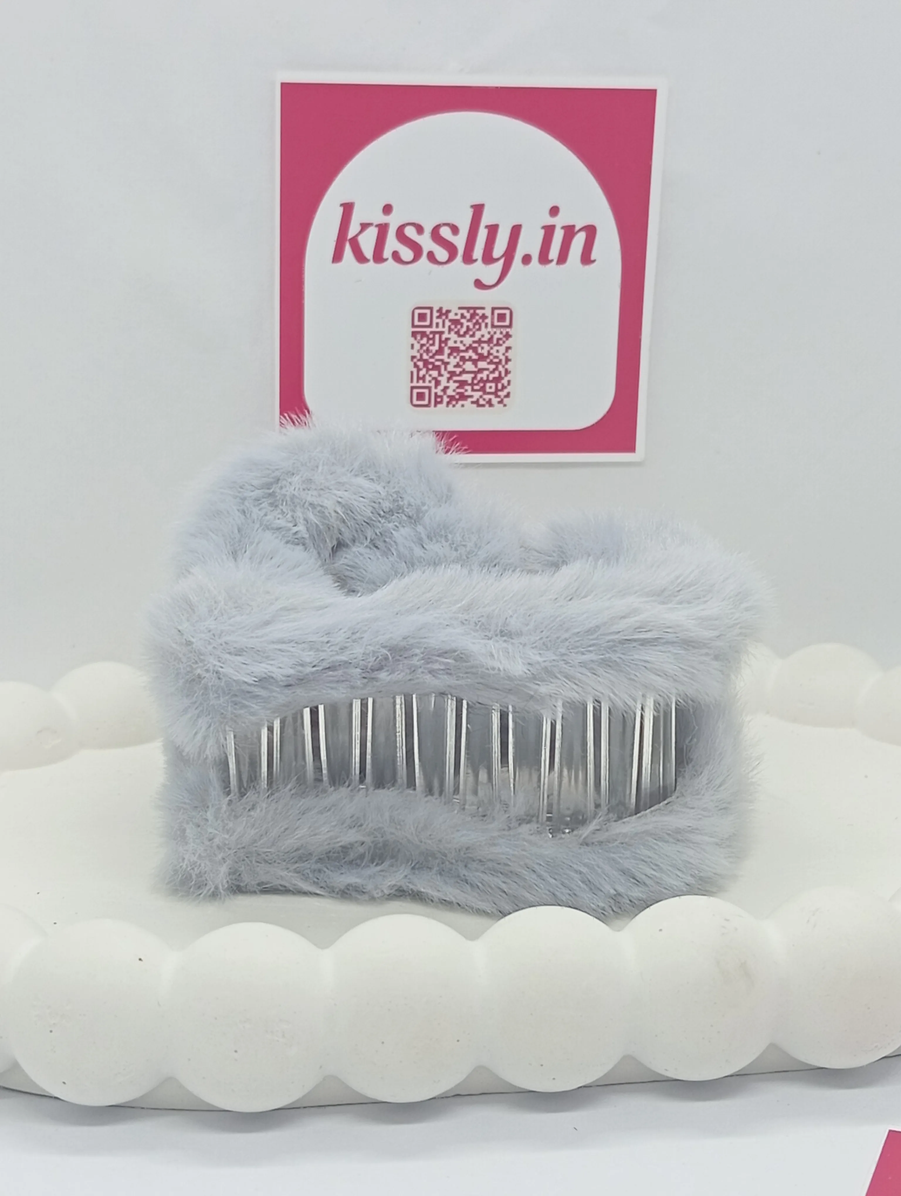 Faux Fur Hair Claw Clip