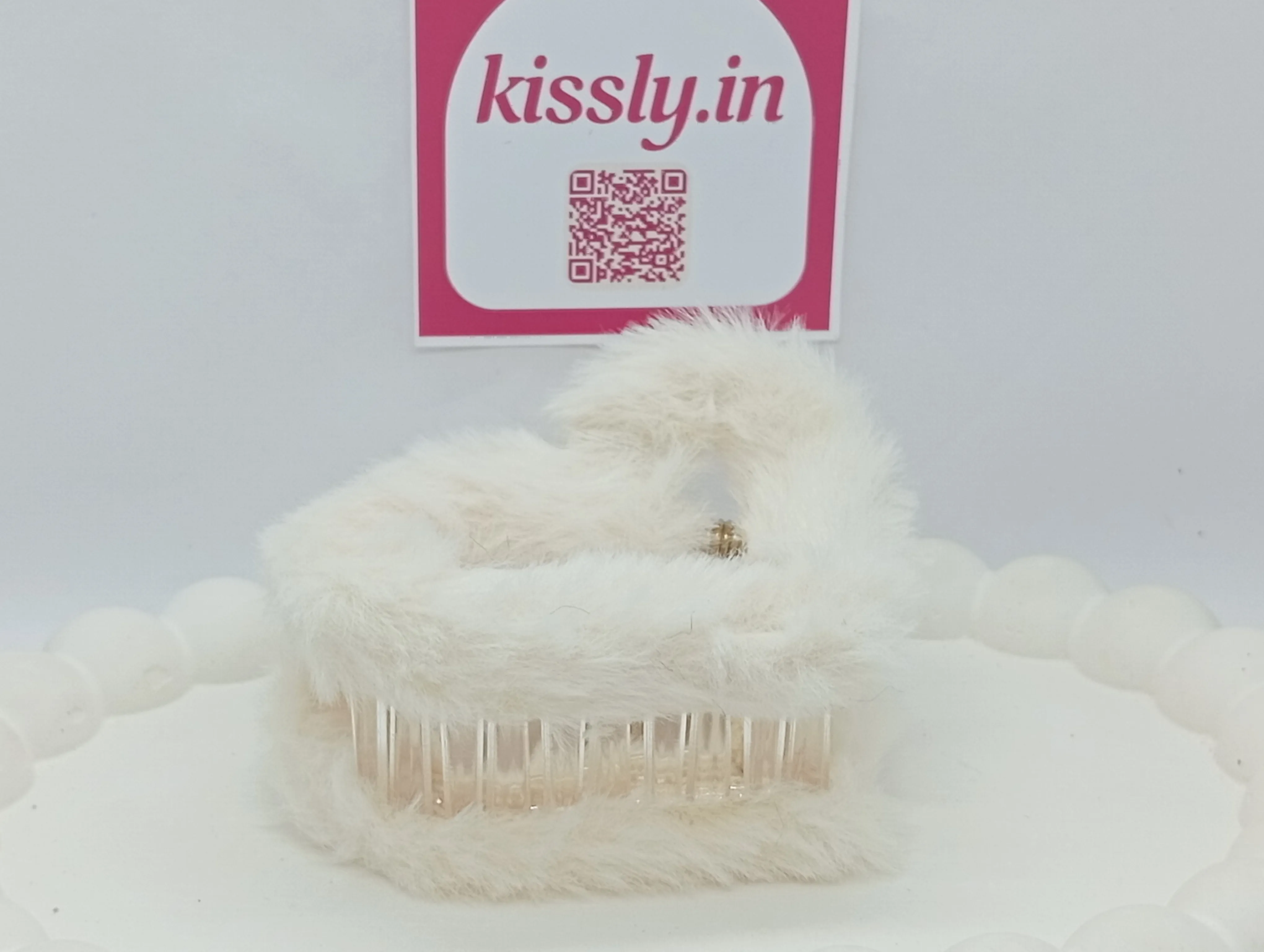 Faux Fur Hair Claw Clip