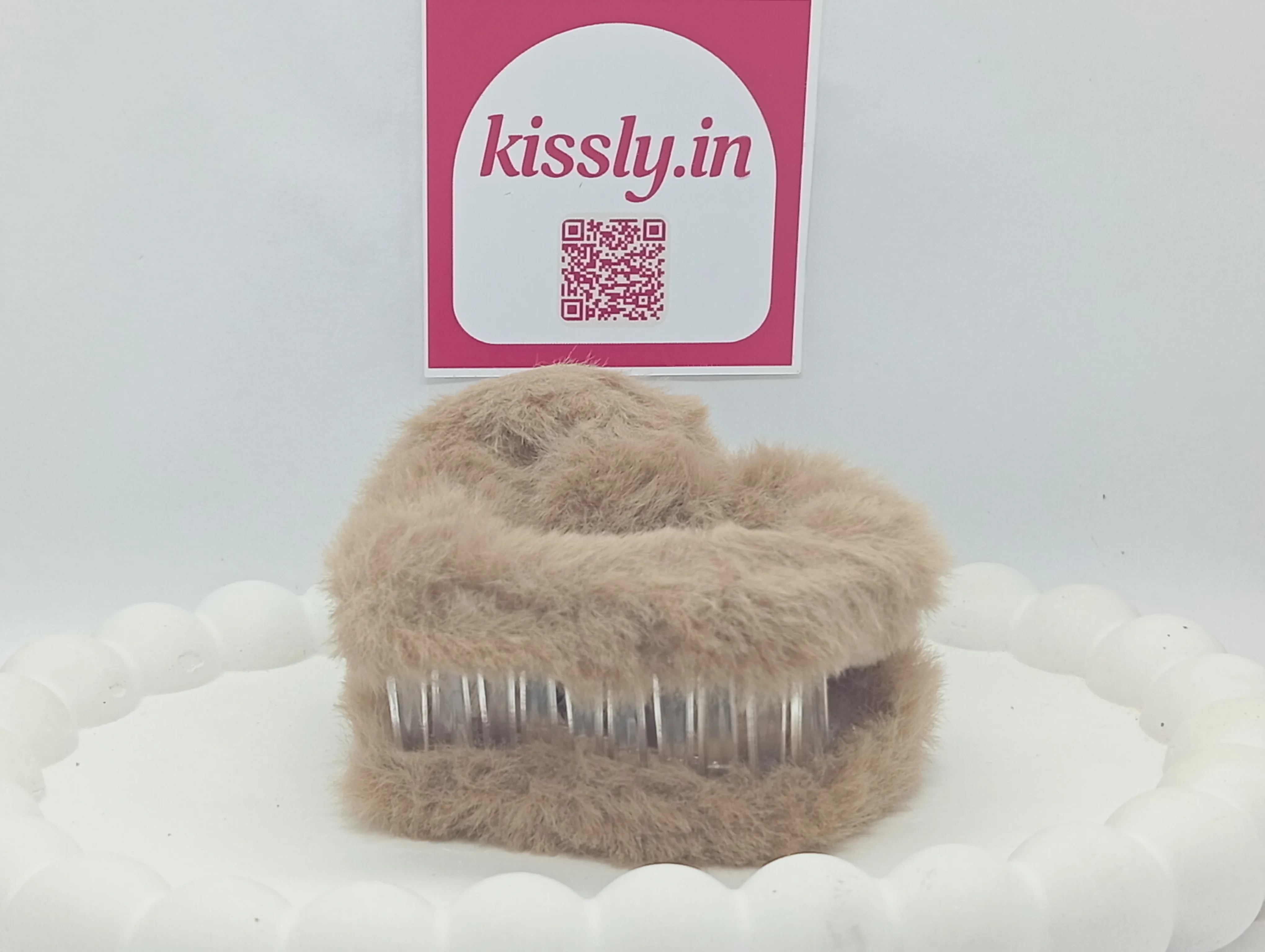 Faux Fur Hair Claw Clip