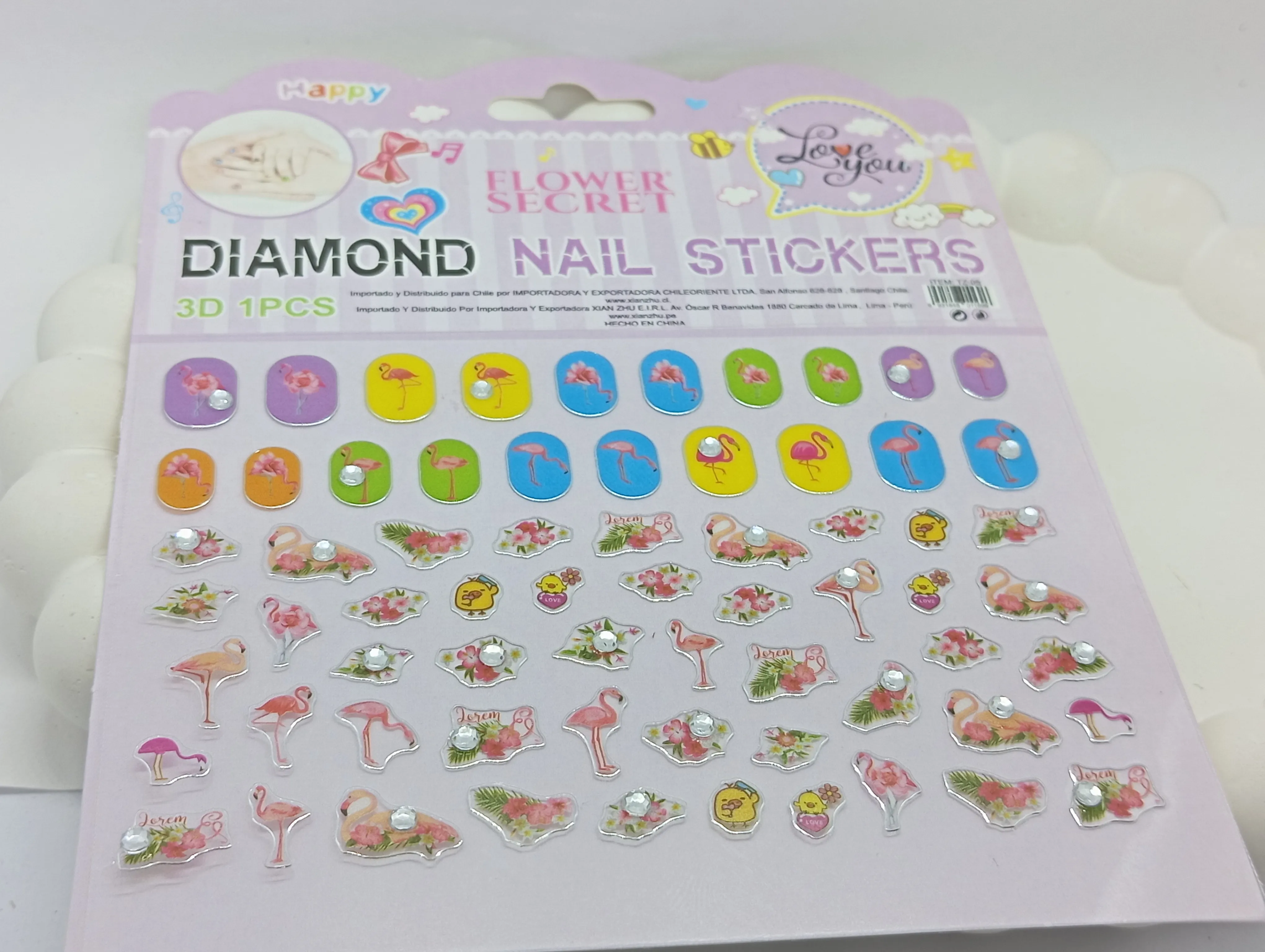 Flower Secret 3D Nail Stickers