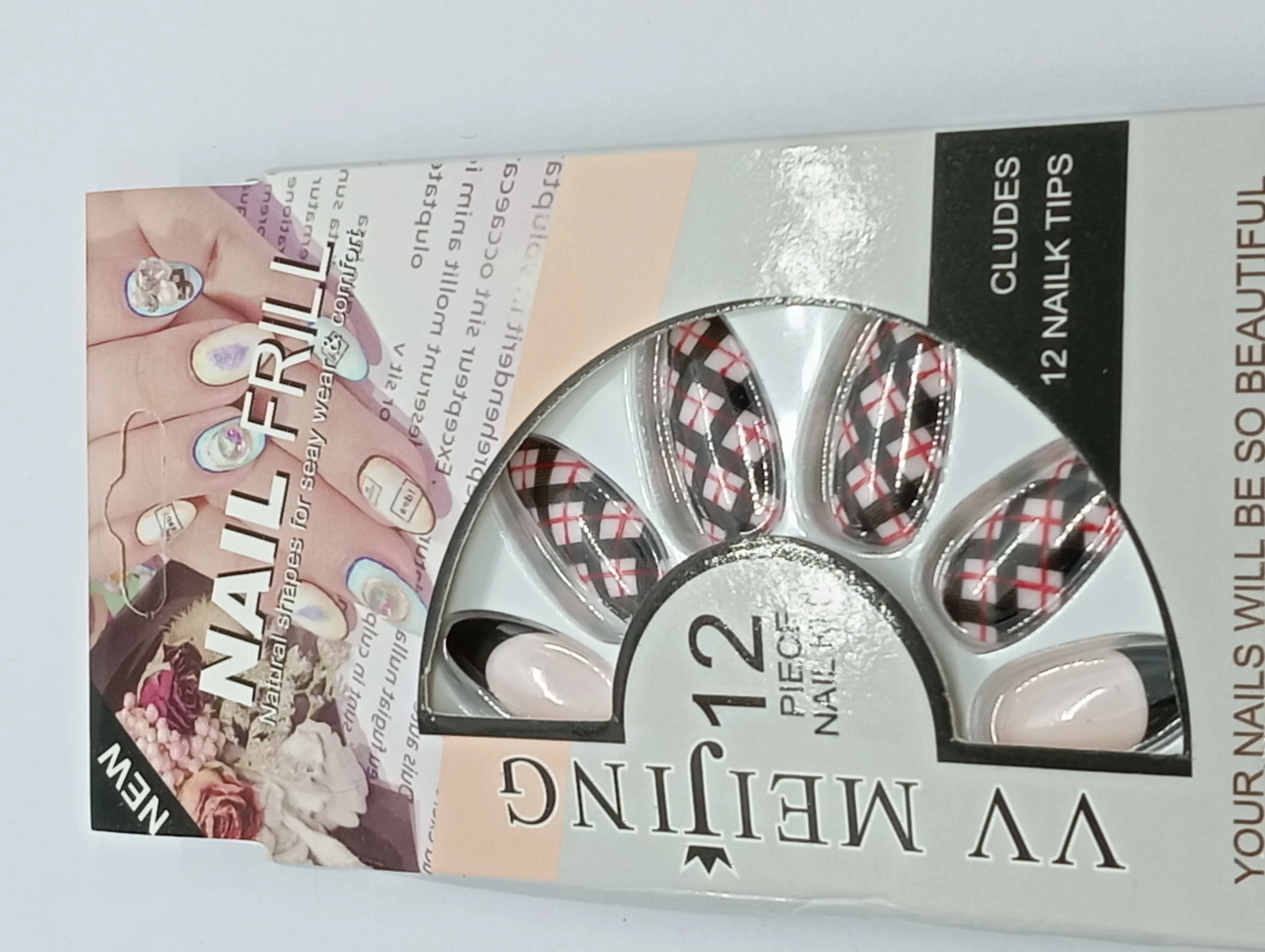 Plaid Press-On Nails