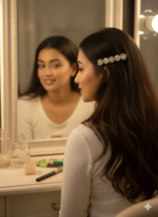 Crystal Flower Hair Clip