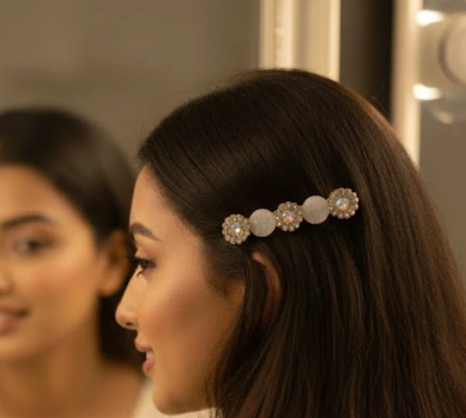 Crystal Flower Hair Clip
