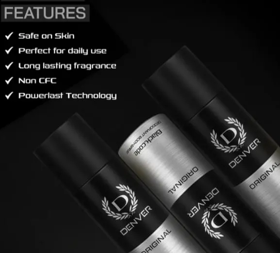 Denver Black Code Deodorant Body Spray