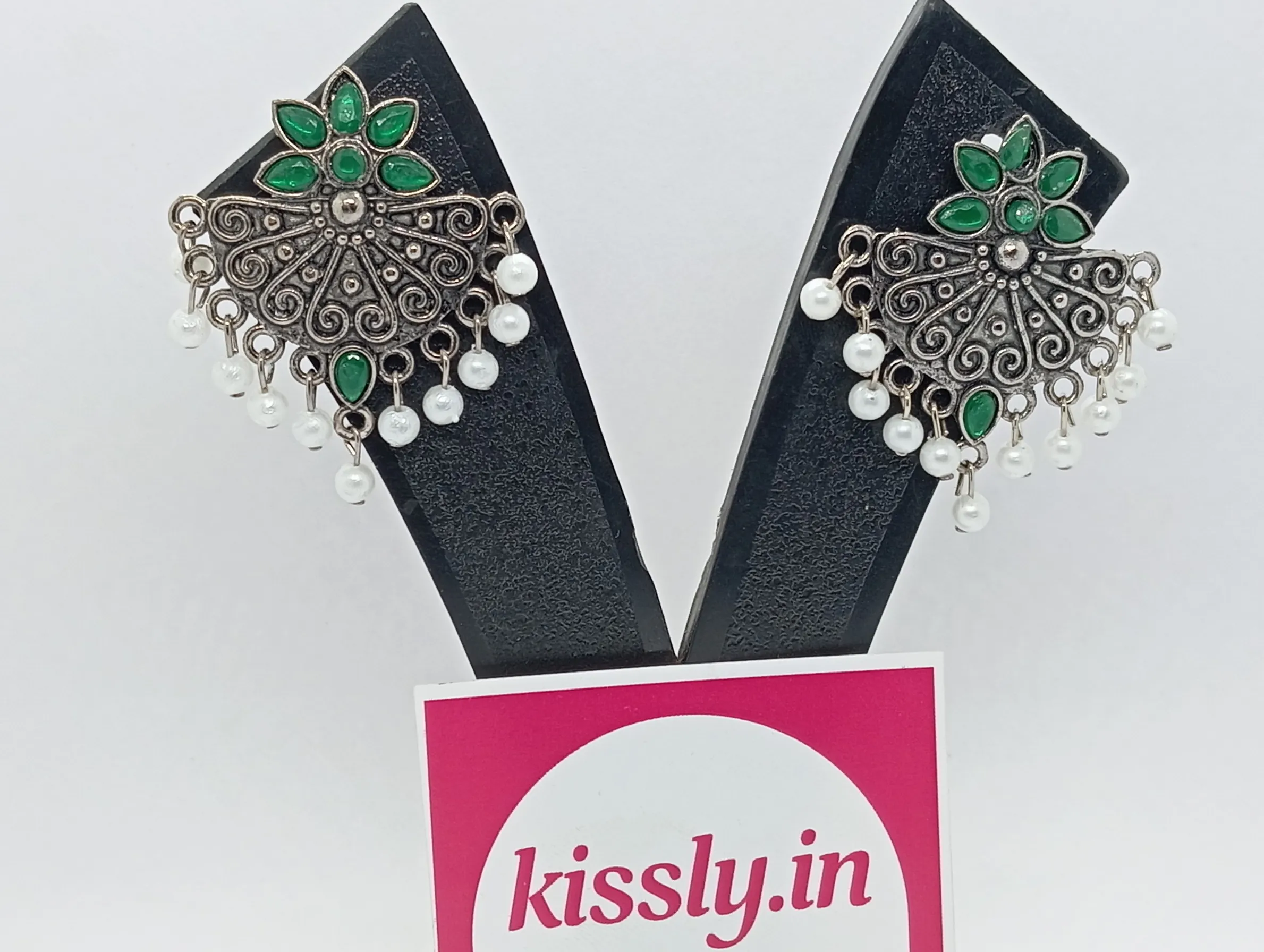 Oxidized Jhumka Earrings