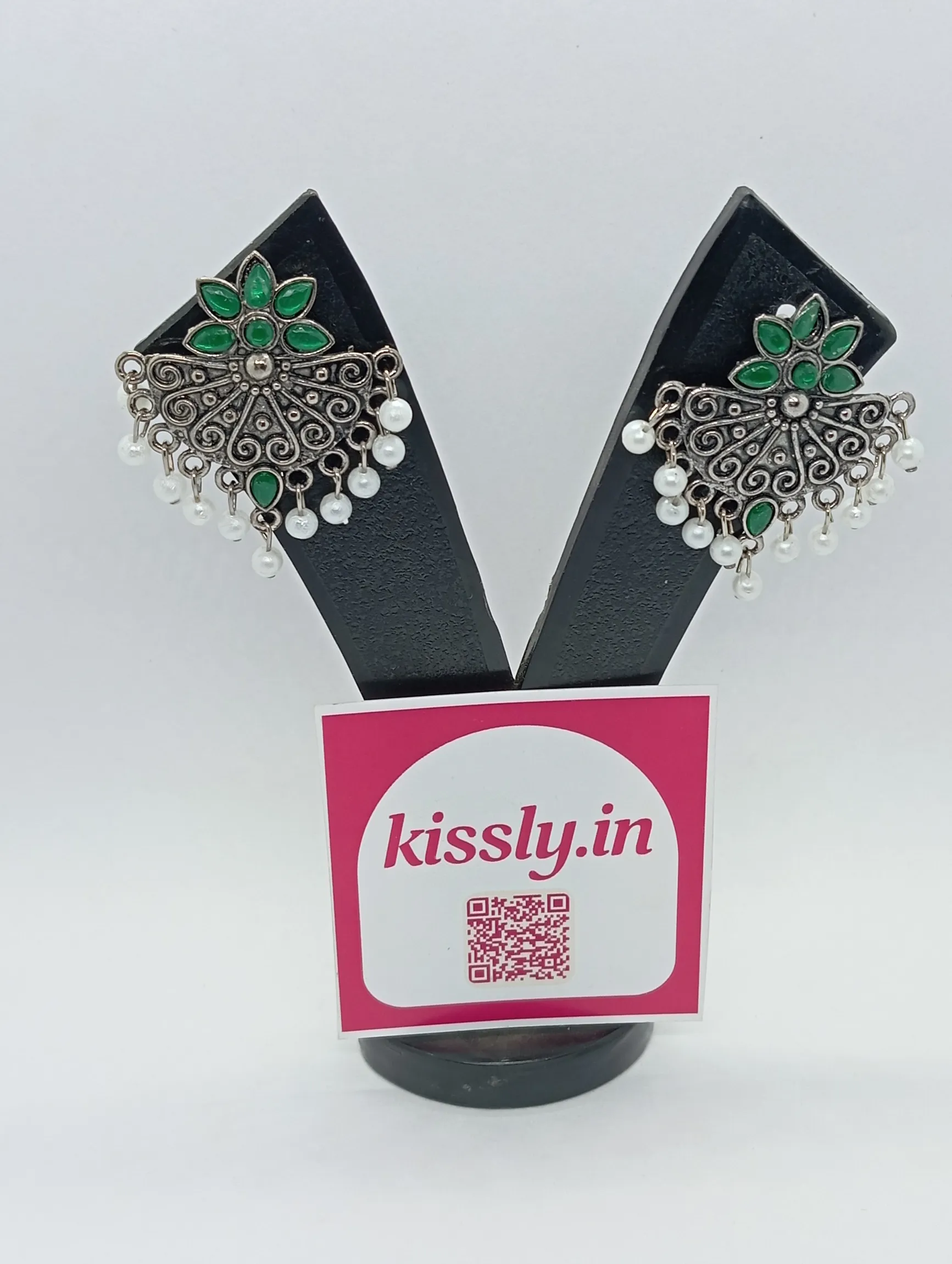 Oxidized Jhumka Earrings
