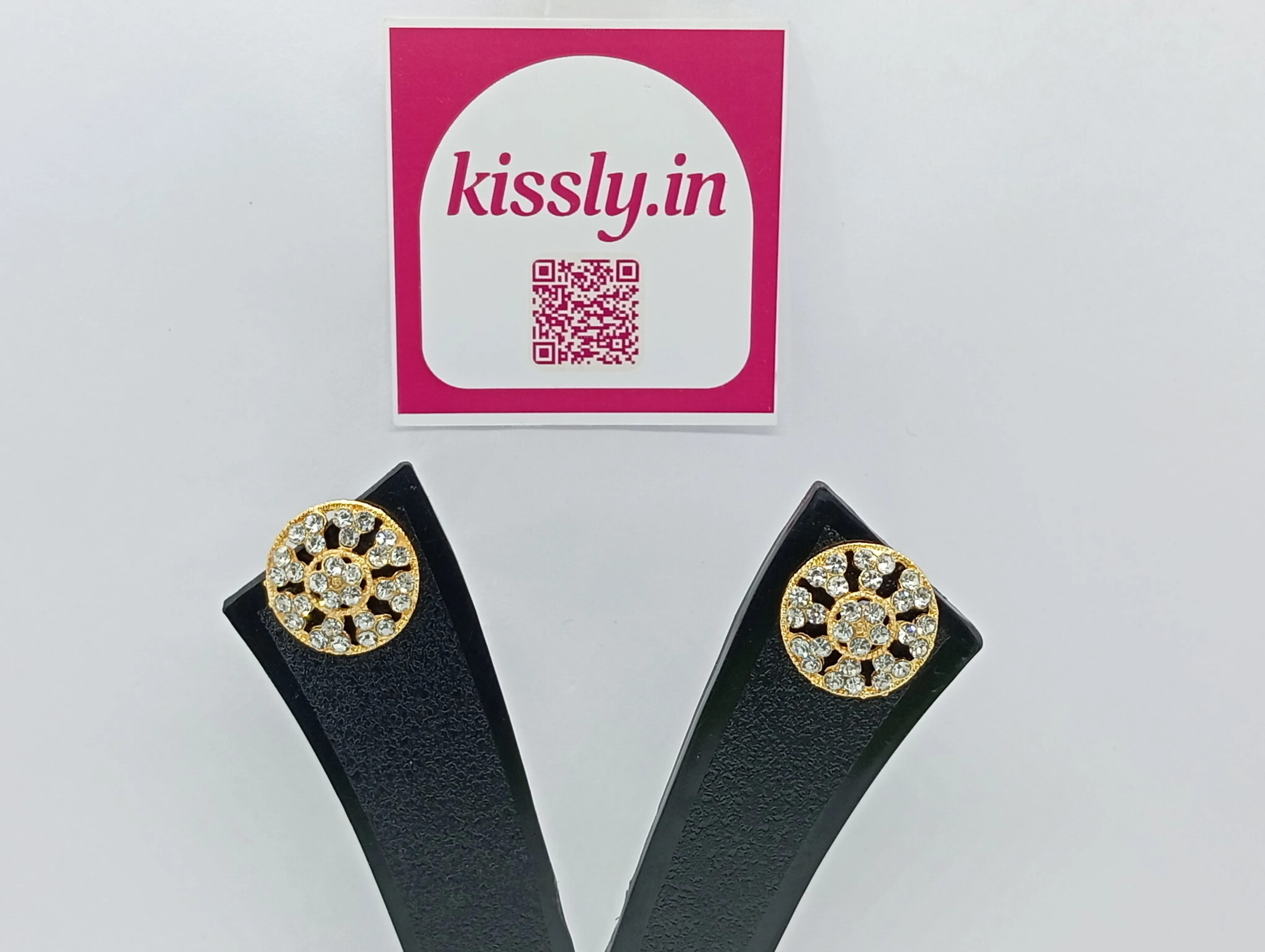 Round Crystal Stud Earrings