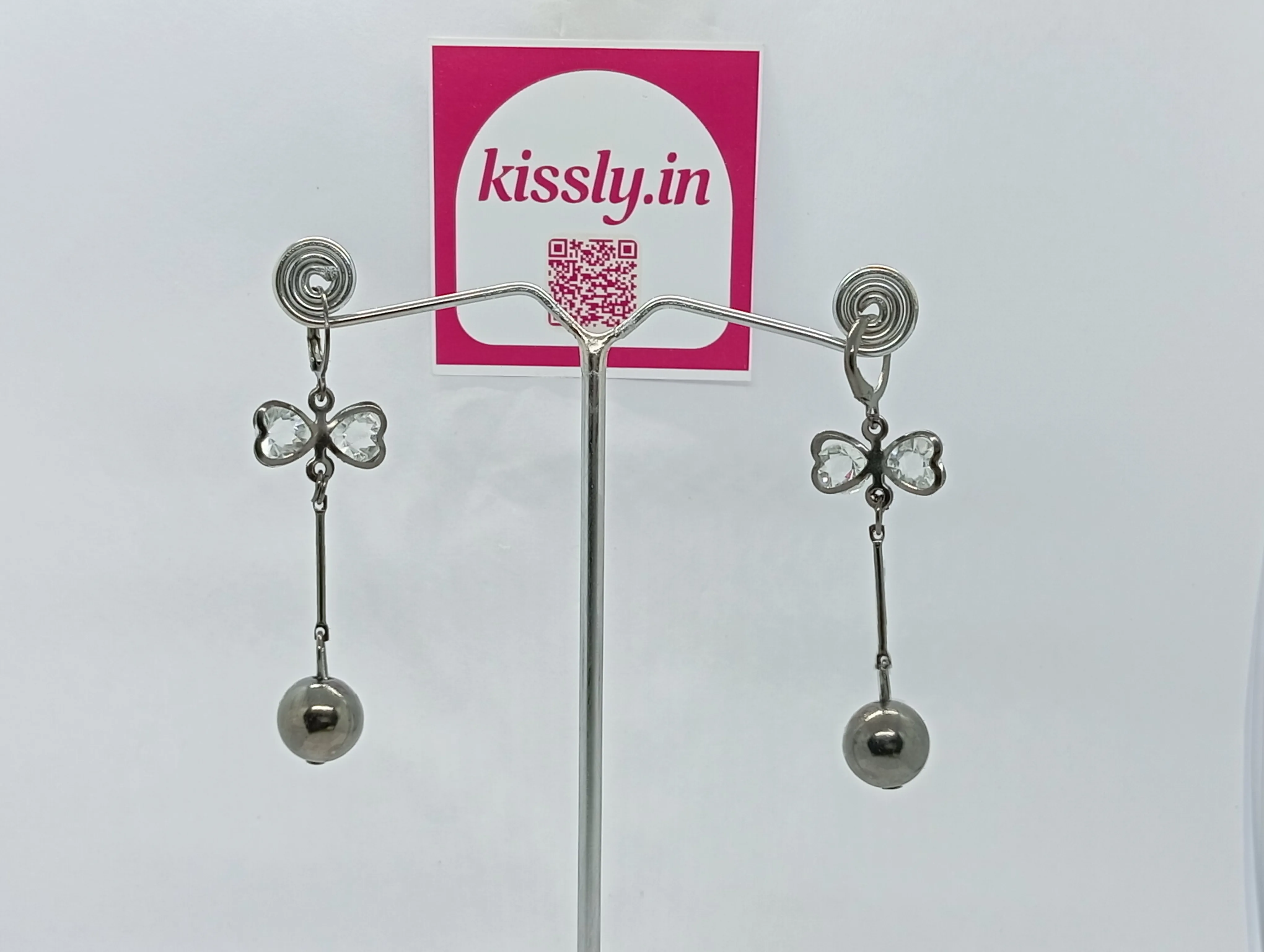 Butterfly Crystal Drop Earrings