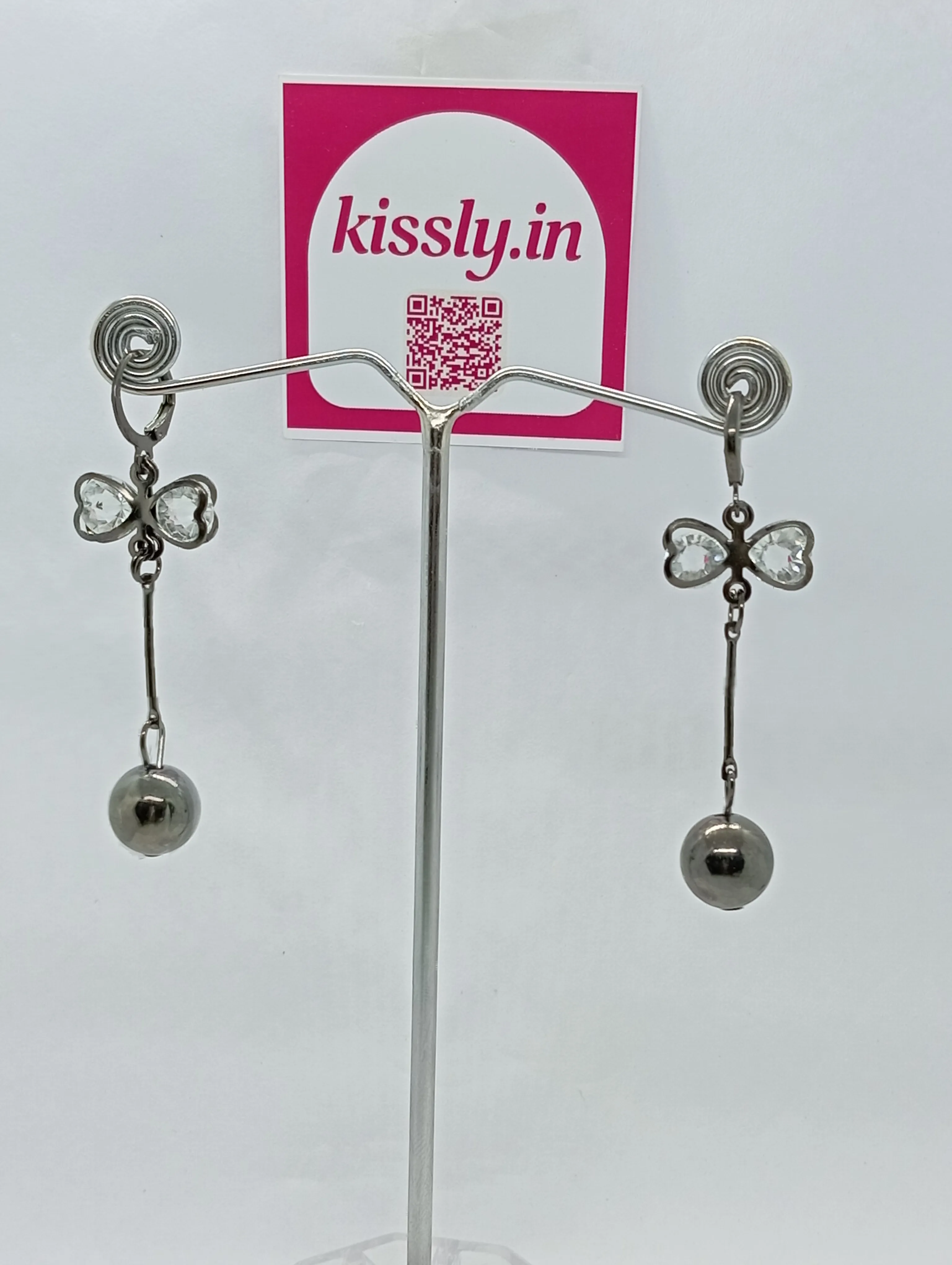 Butterfly Crystal Drop Earrings