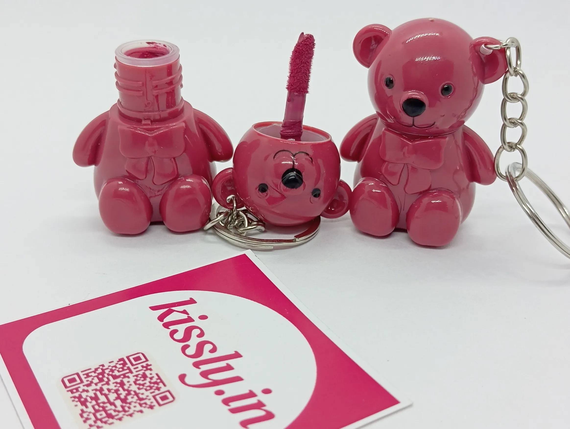 Cute Bear Lip Gloss Keychain
