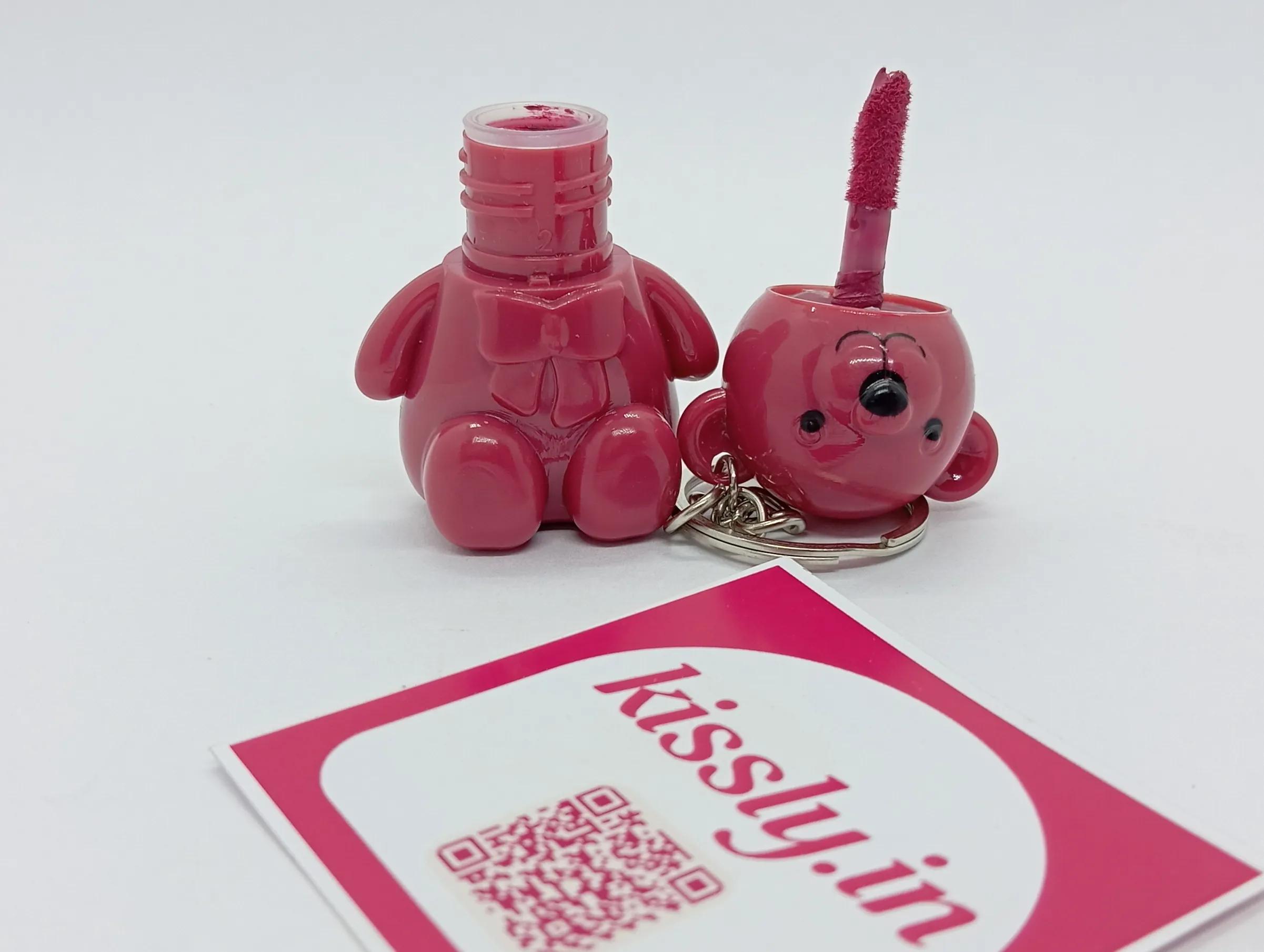 Cute Bear Lip Gloss Keychain