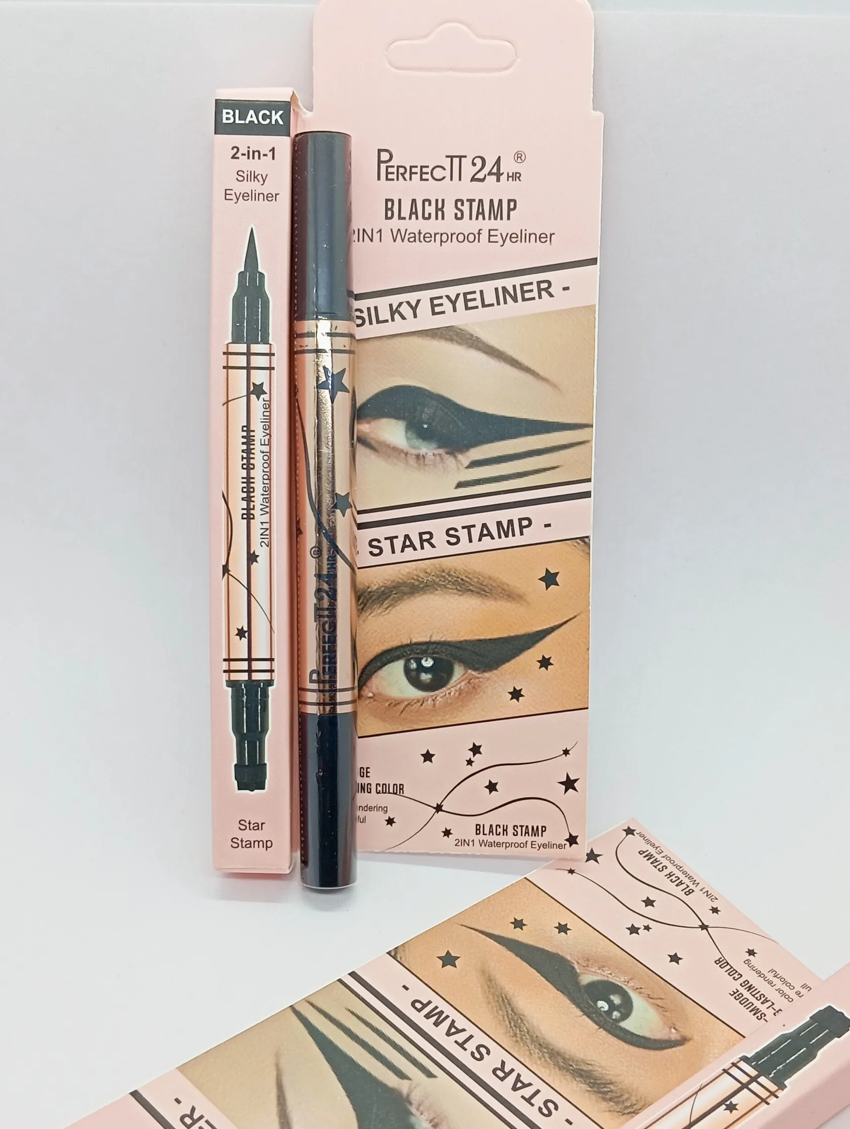Perfect 24HR Black Stamp 2-in-1 Waterproof Eyeliner