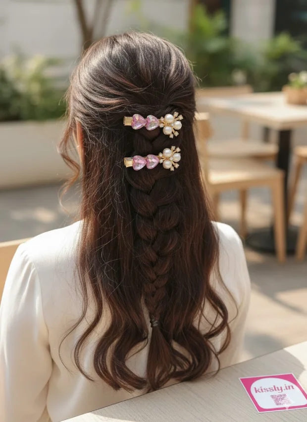 Pearl and Crystal Hair Clip