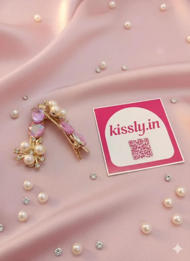 Pearl and Crystal Hair Clip