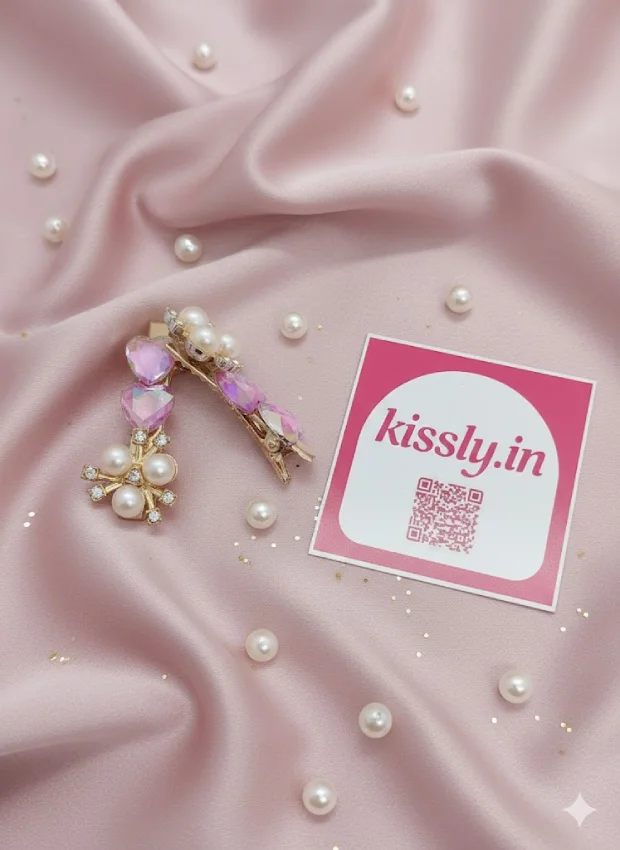 Pearl and Crystal Hair Clip
