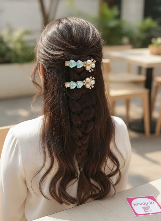 Pearl and Crystal Hair Clip