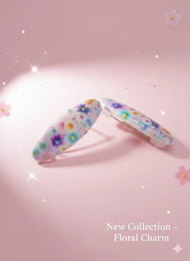 Floral Hair Clips Set