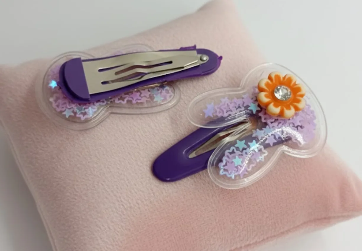 Floral Bunny Hair Clips