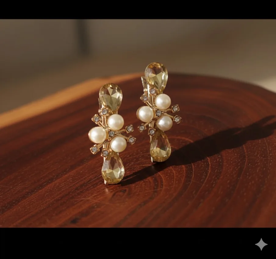 Pearl and Crystal Hair Clip
