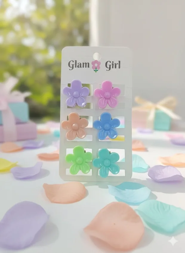 Glam Girl Flower Hair Clips