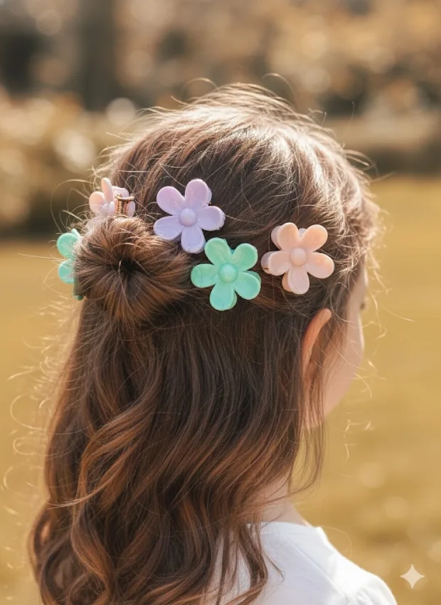 Glam Girl Flower Hair Clips
