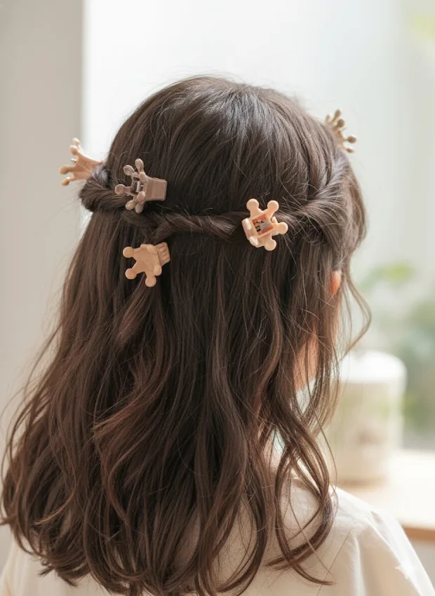 Mini Crown Hair Clips
