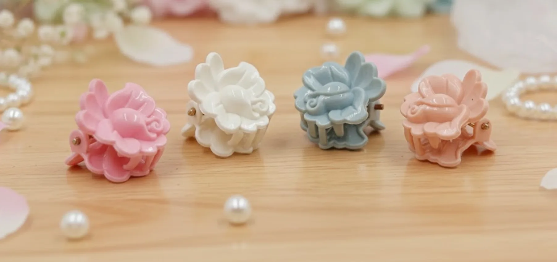 Mini Flower Hair Claw Clips