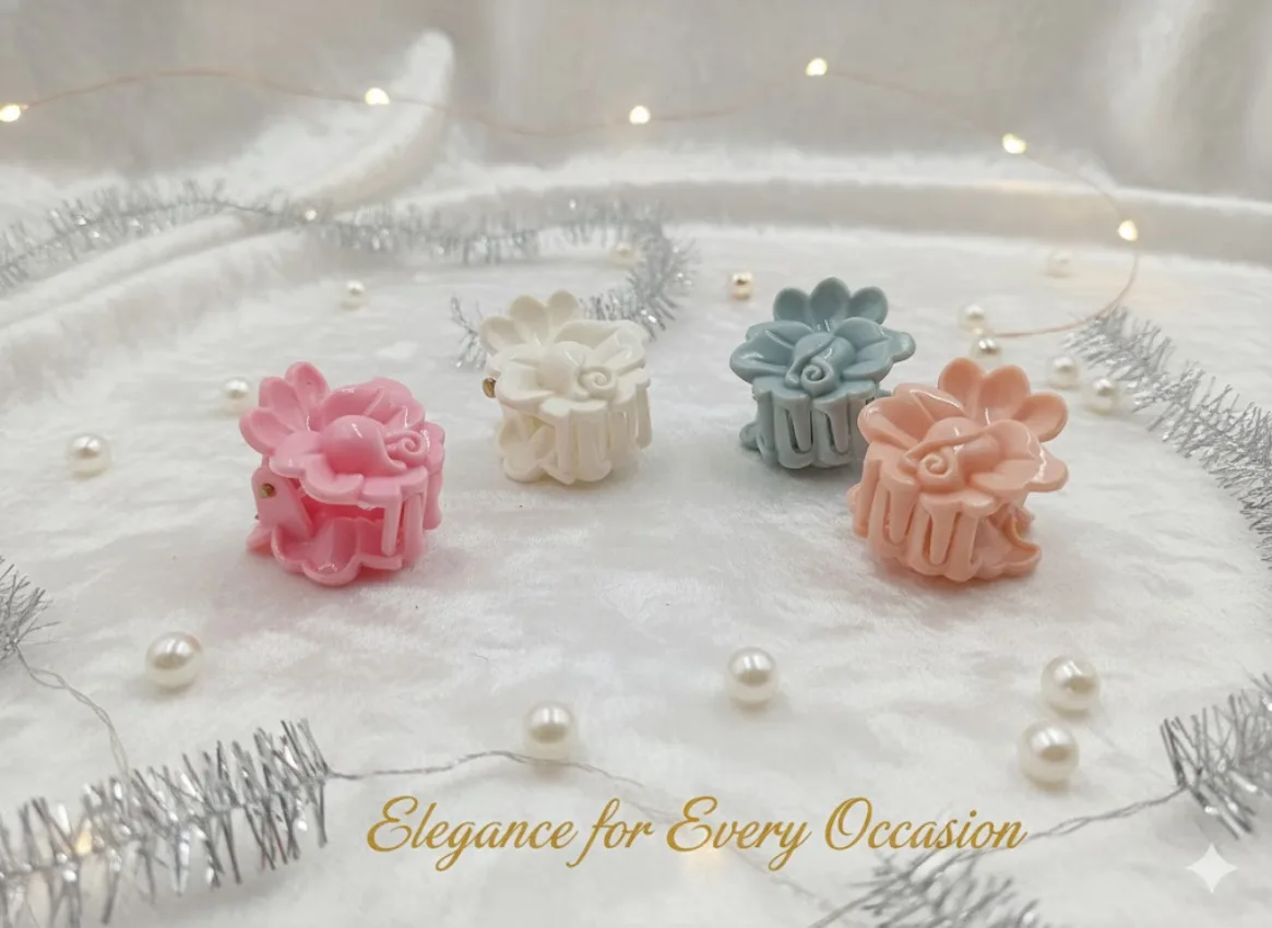 Mini Flower Hair Claw Clips