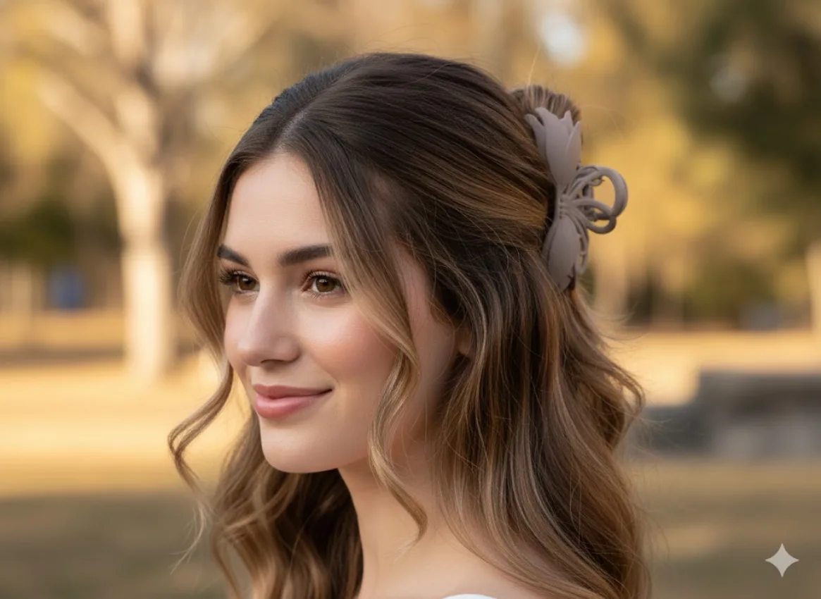 Floral Hair Claw Clip