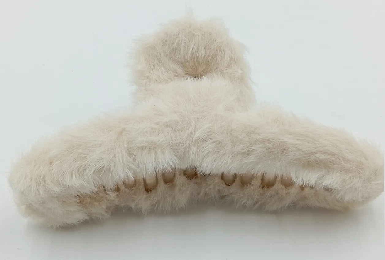 Faux Fur Hair Claw Clip