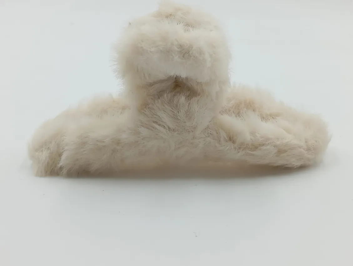 Faux Fur Hair Claw Clip