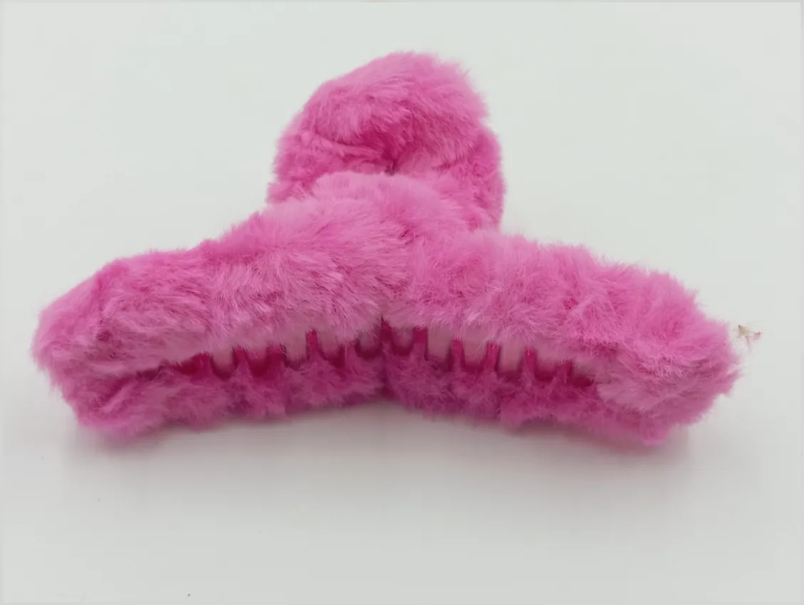 Faux Fur Hair Claw Clip