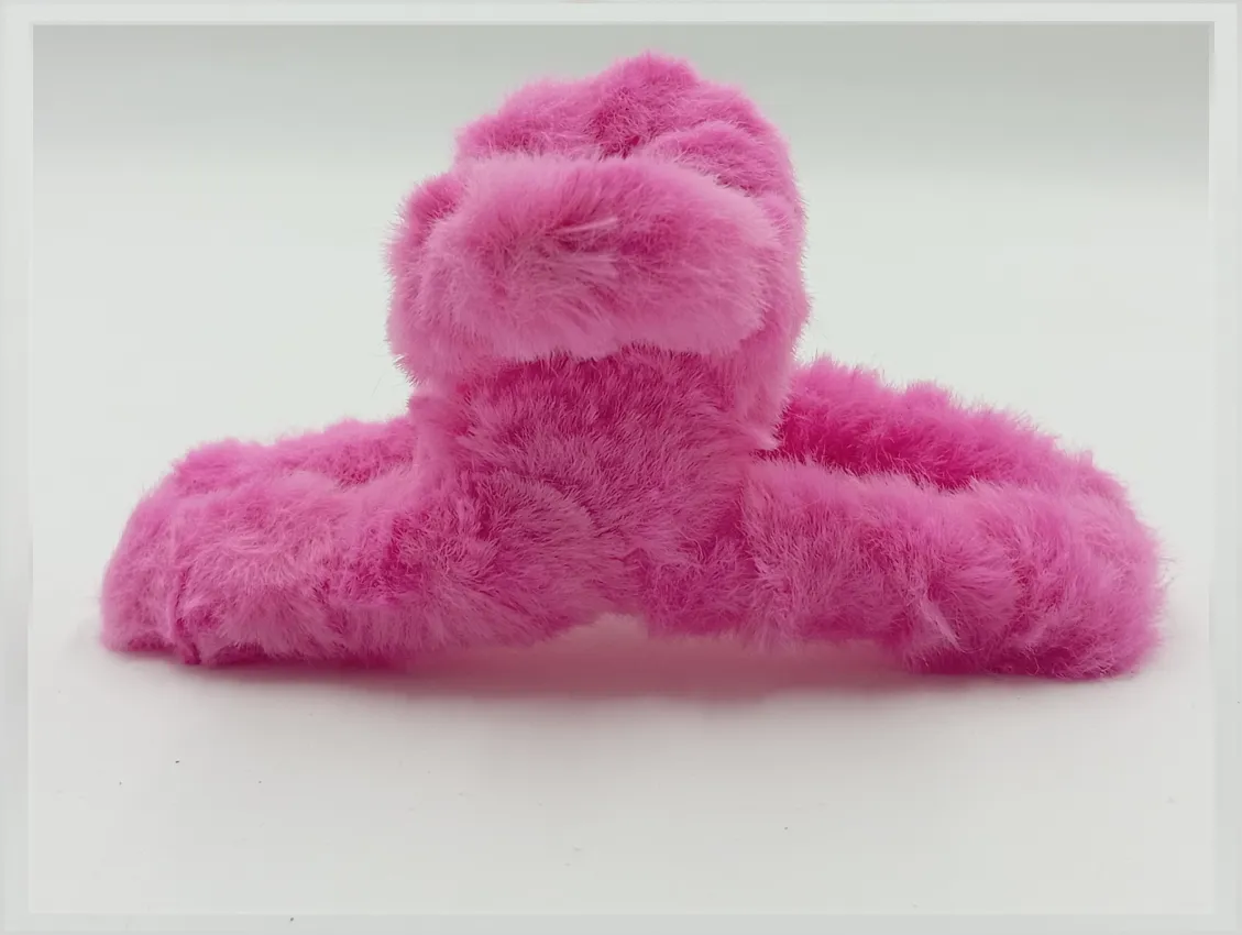 Faux Fur Hair Claw Clip