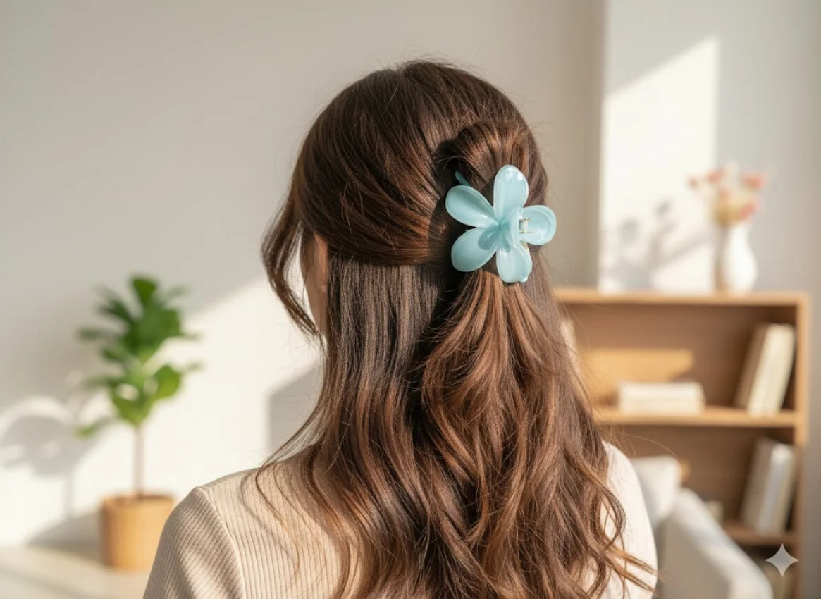 Flower-Shaped Hair Clip