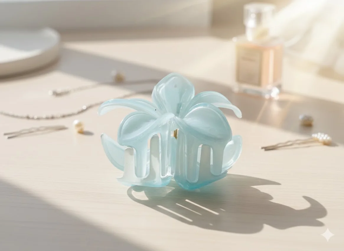 Flower-Shaped Hair Clip