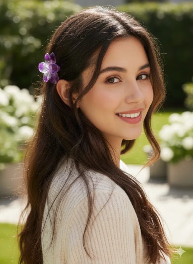 Flower Hair Claw Clip