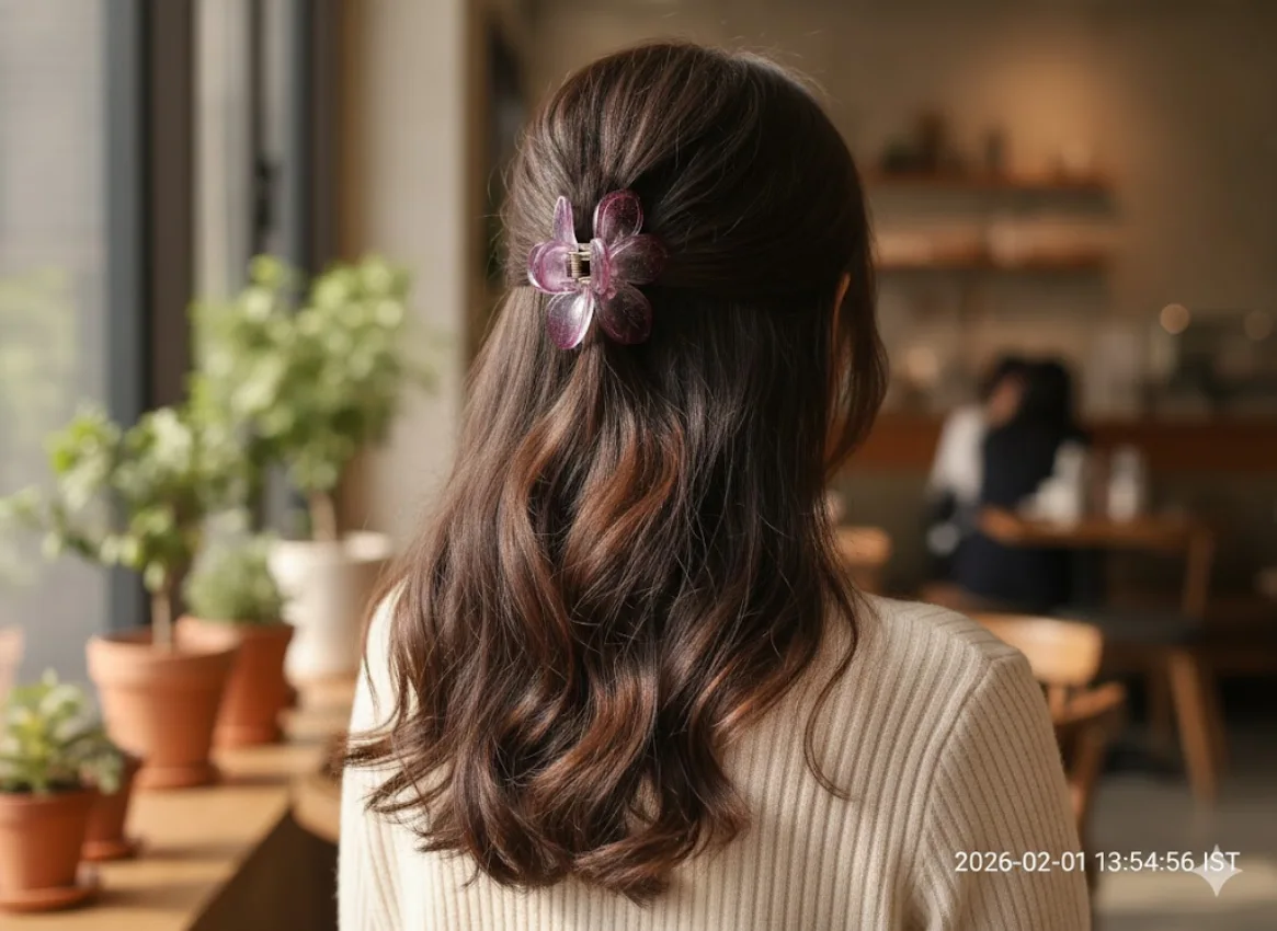Floral Hair Claw Clip