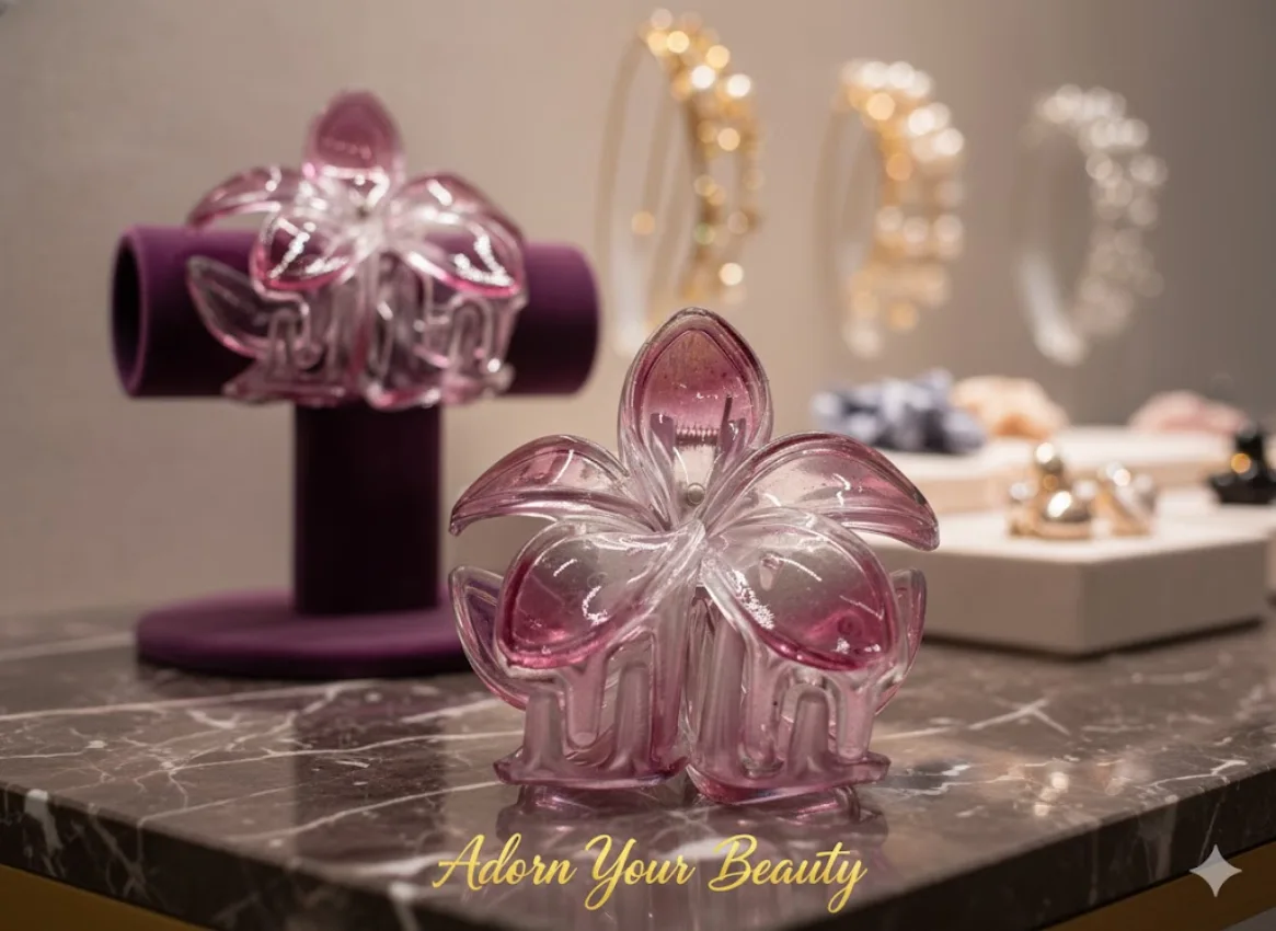 Floral Hair Claw Clip