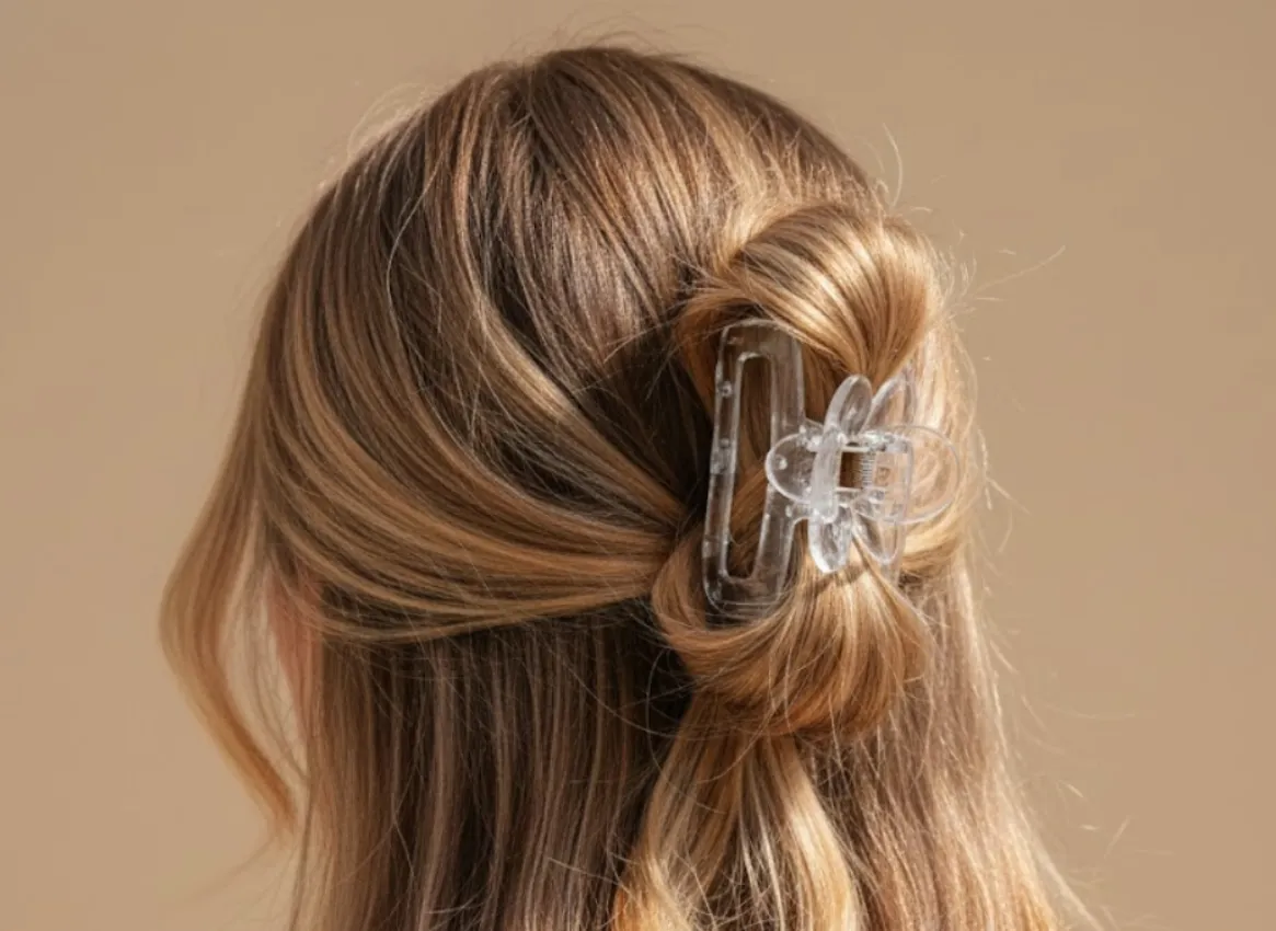 Flower Design Hair Claw Clip