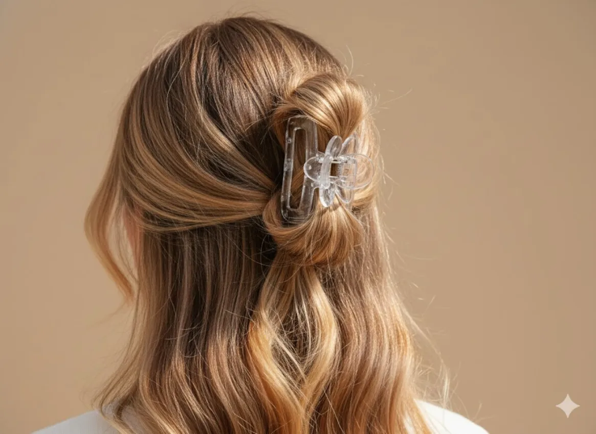 Flower Design Hair Claw Clip
