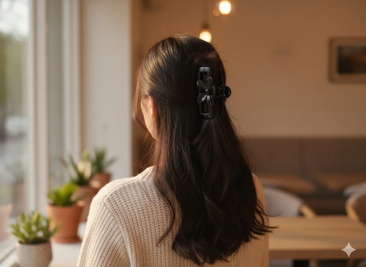 Floral Hair Claw Clip