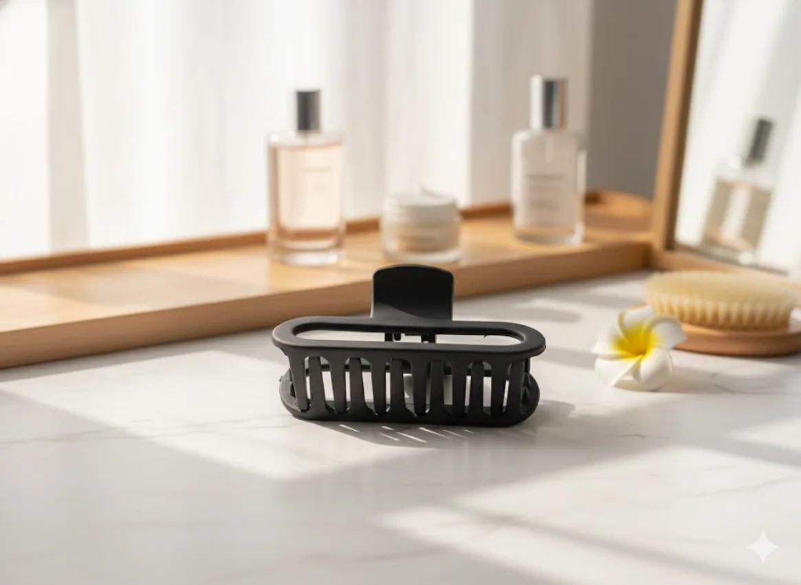 Matte Black Hair Claw Clip