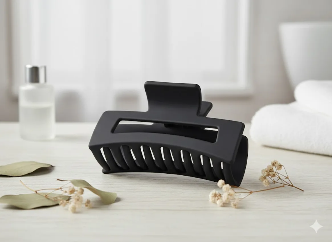 Matte Black Hair Claw Clip