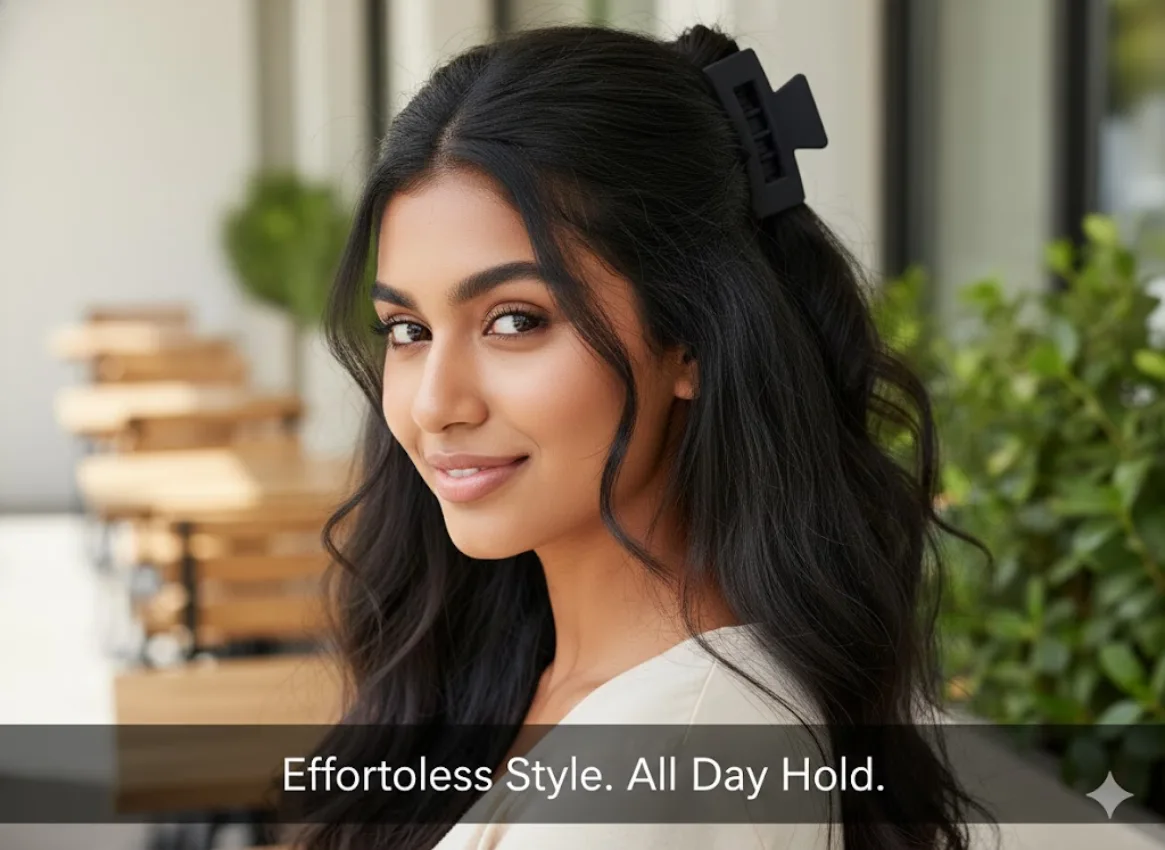Matte Black Hair Claw Clip